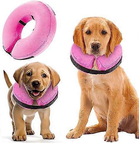Inflatable Dog Collar, Surgery Recovery Cone with Quick Release, Adjustable Fit, Protects from Stitches, Bites, Licks and Wounds