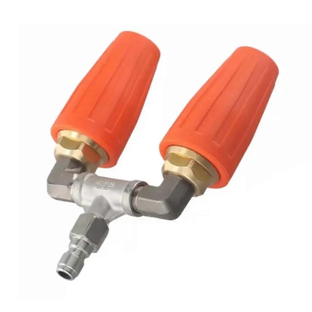 HighPressure Washer Rotating Dual Turbo Nozzle Tip1/4In 4000PSI Replacement Nozzle Tip Garden Clean