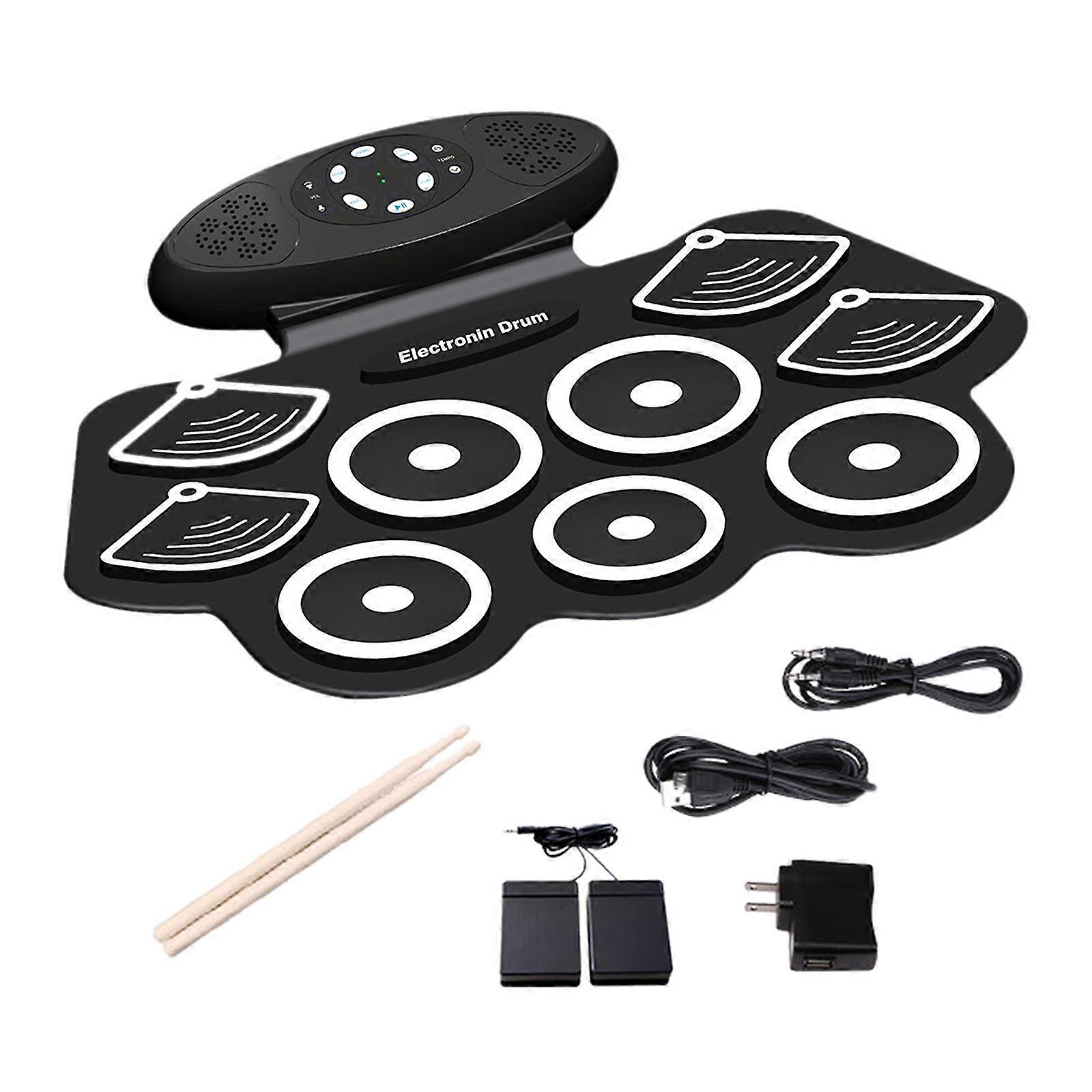 Roll up Drum Set Multiuse Lightweight Practical Accessories Compact Drum Set