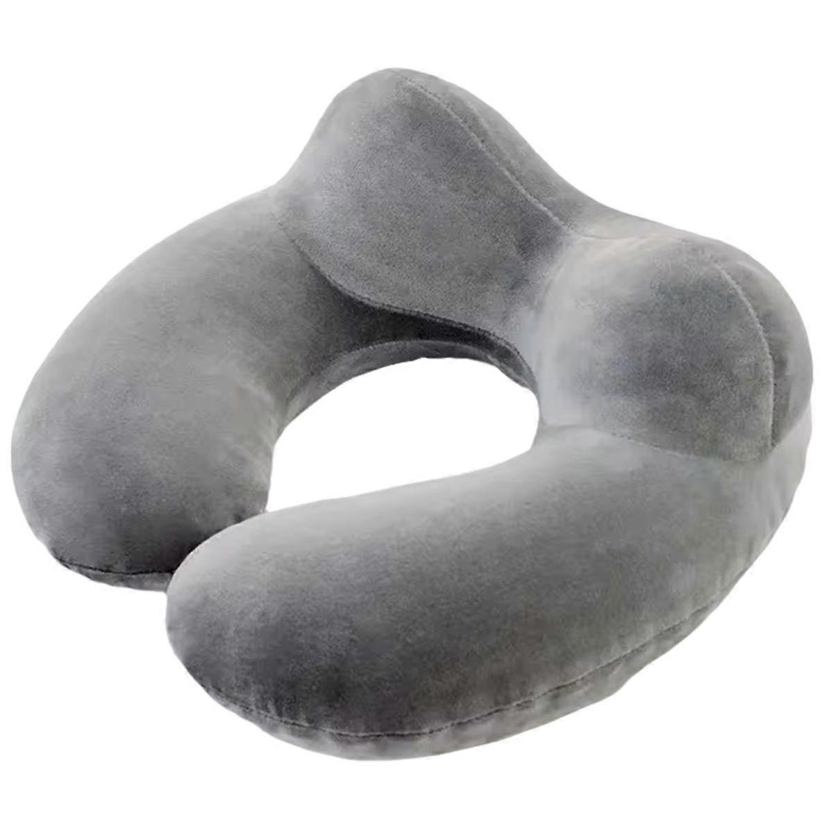 U-Shaped Travel Pillow Inflatable Neck Pillow Protect Cervical Vertebra Travel Accessories Comfortable Sleeping Pillow B