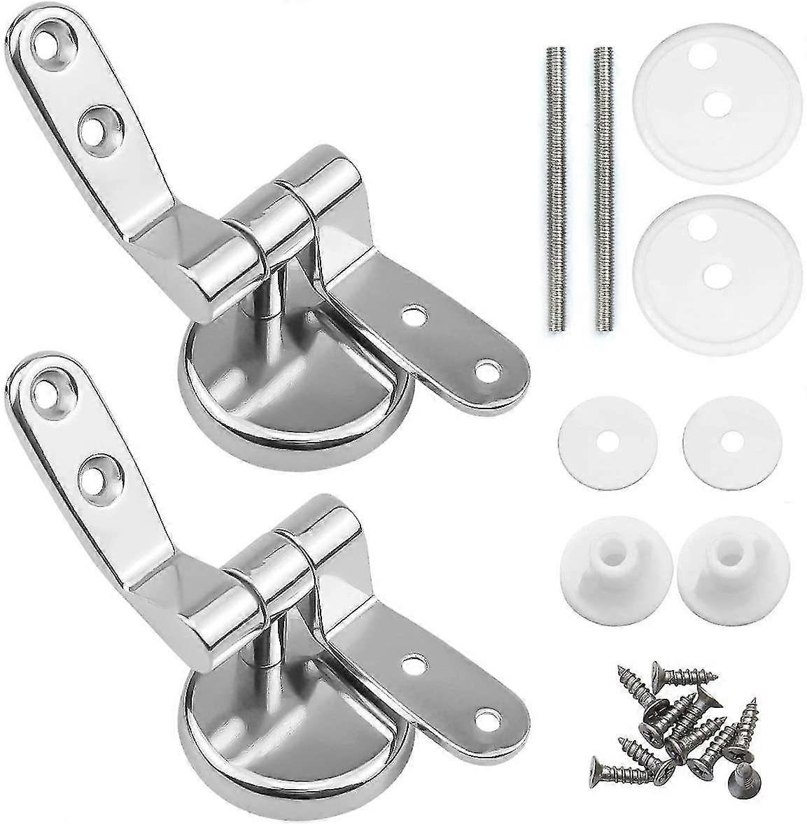 WC-Sitz-Scharnier-Clips, 2er-Pack Ersatz-WC-Sitzscharniere mit Zinklegierungs-Clips