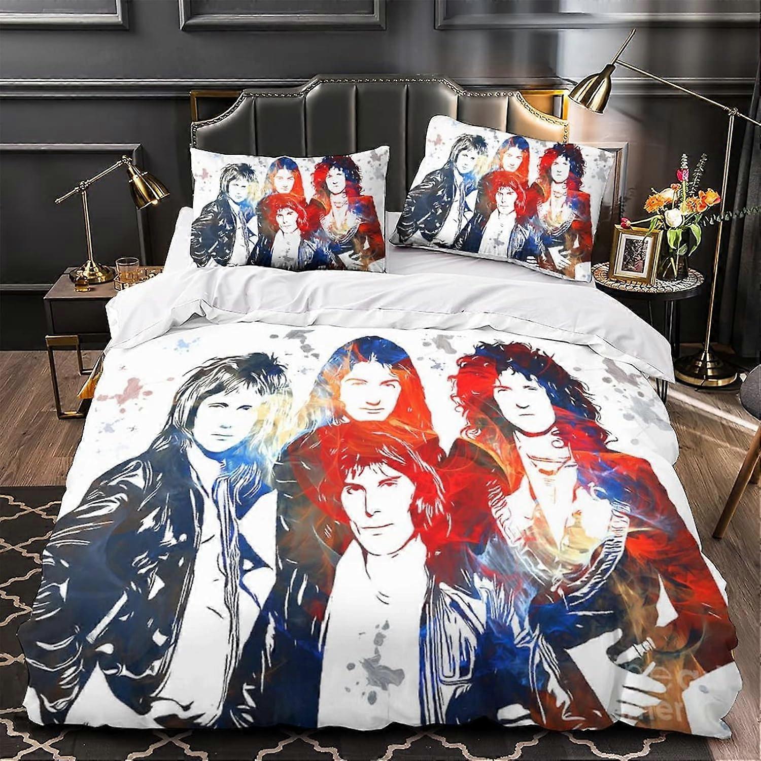Duvet Cover Queen Band Rock N Roll Bed Set Pcs Music Bed Set With 