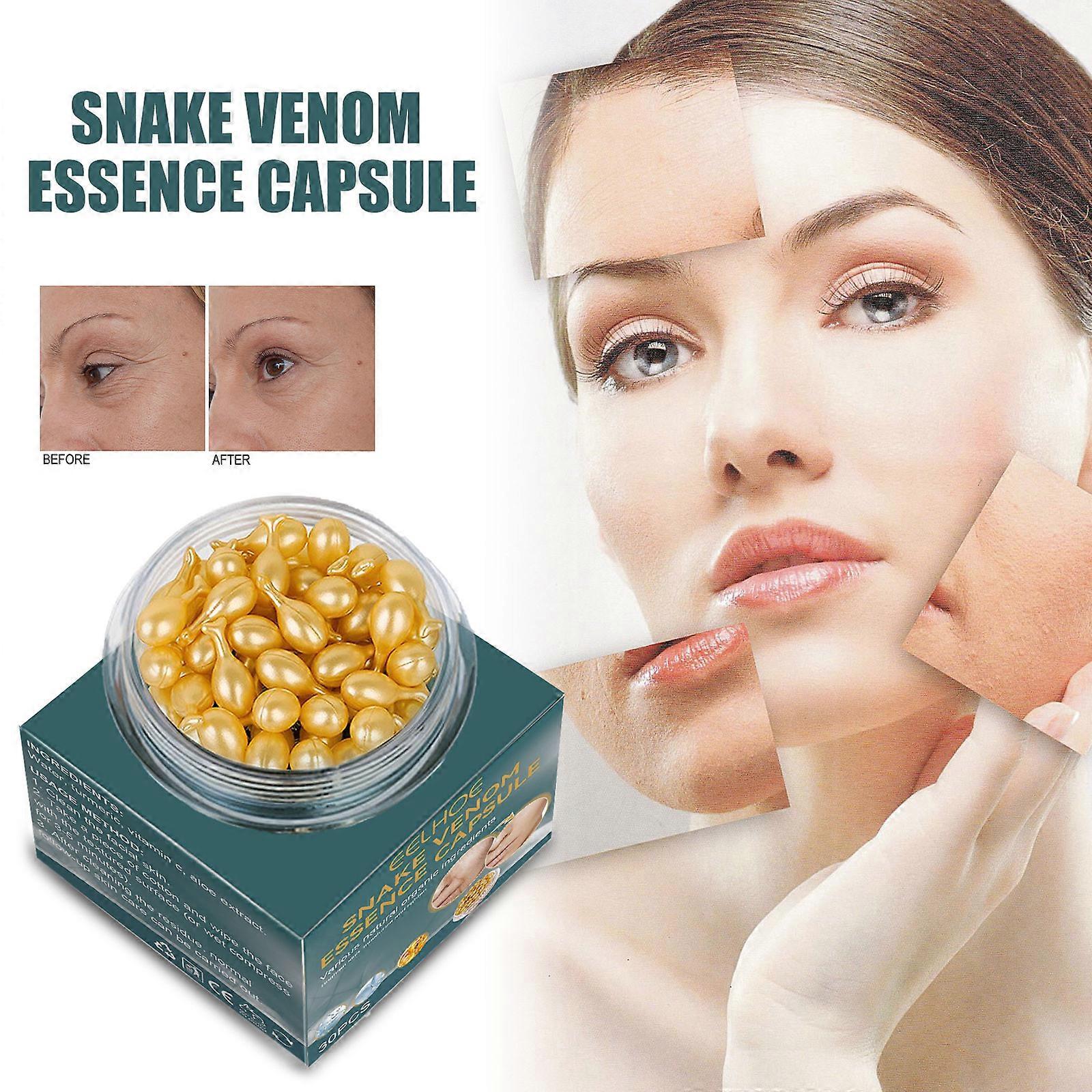 Snake Extract Serum Capsule,Anti-wrinkle Anti-aging Moisturizing Capsule, Serum, Suitable For All Skin Types 30ml FLYE4634