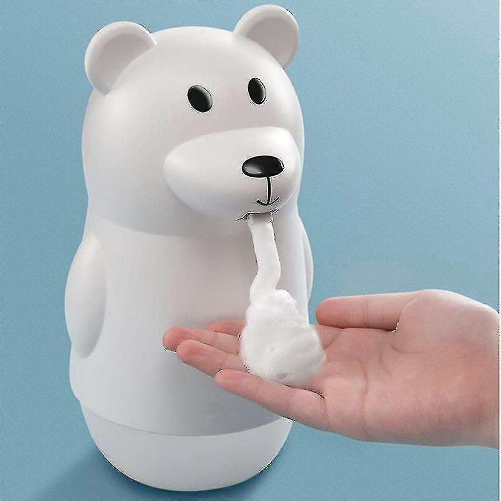Automatic Soap Dispenser Cute Bear Shape Infrared Sensor Touchless Soap Dispenser 300ml Usb Rechargeable Foaming Soap