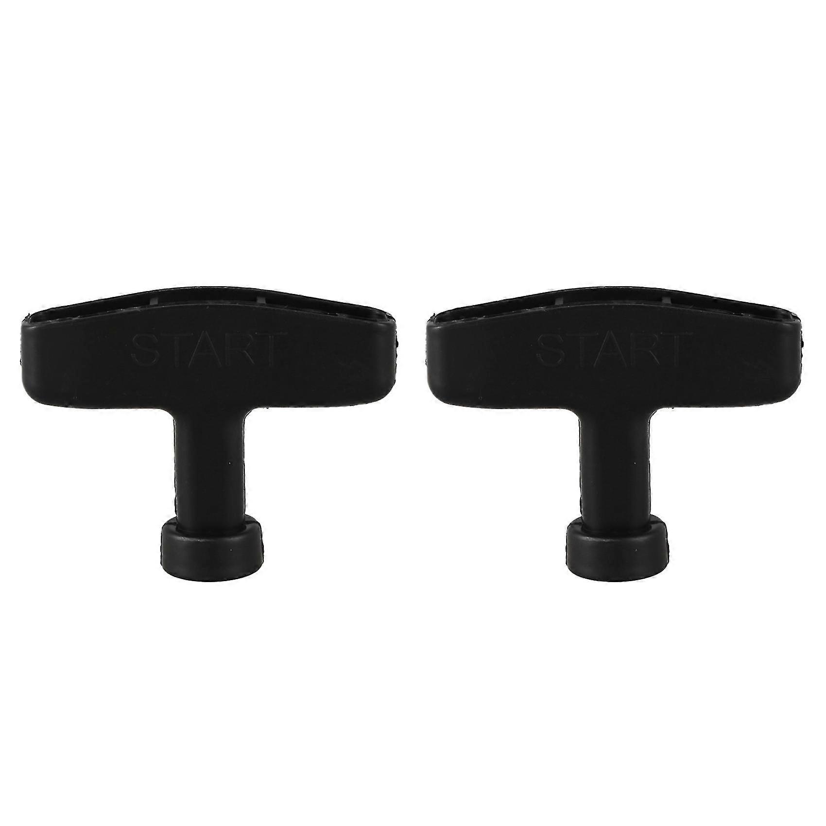 2x Replacement Starter Pull Handle Grip Black For Motor