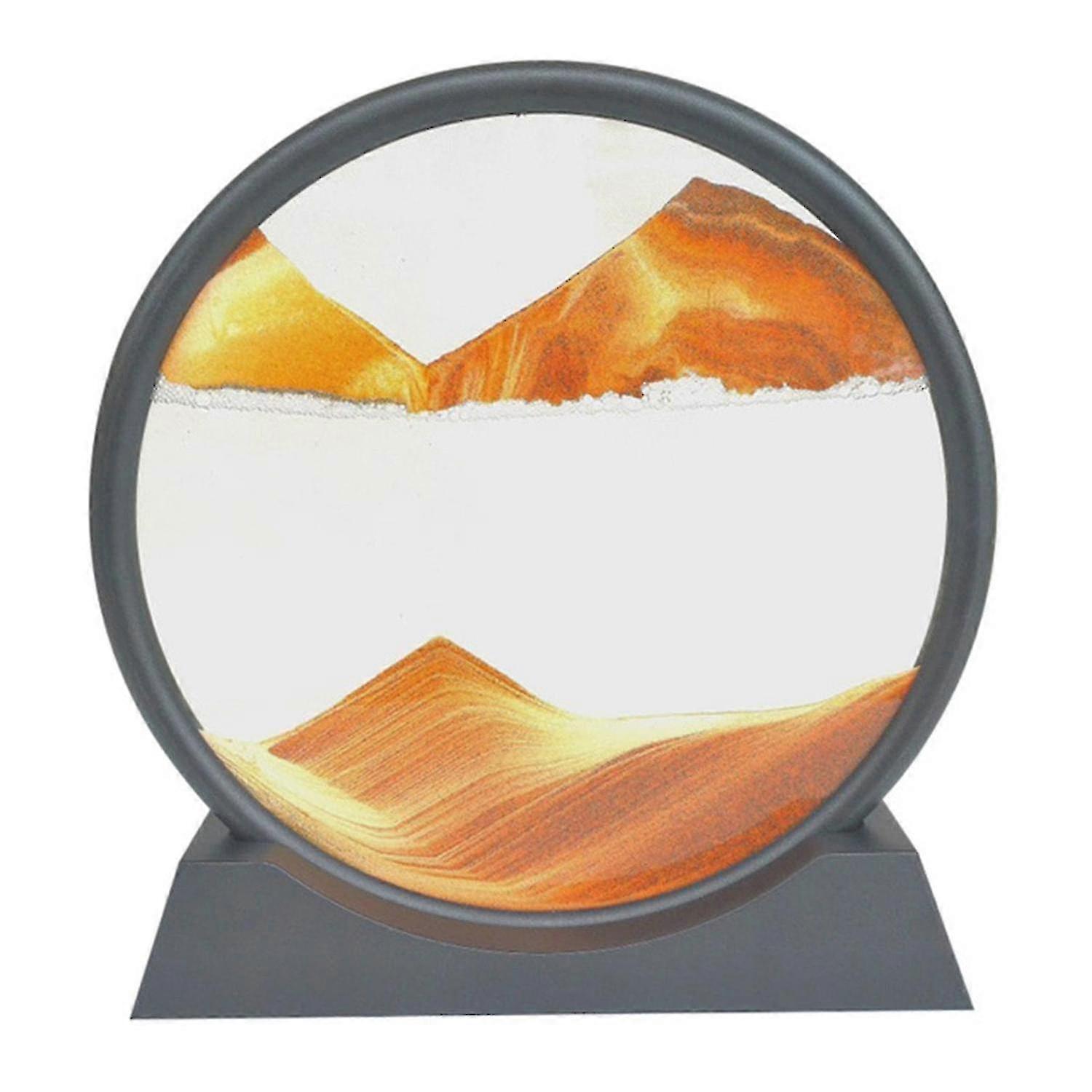 New Hot 2023 Moving Sand Art Picture Round Glass 3d Deep Sea Sandscape In Motion Display Flowing San
