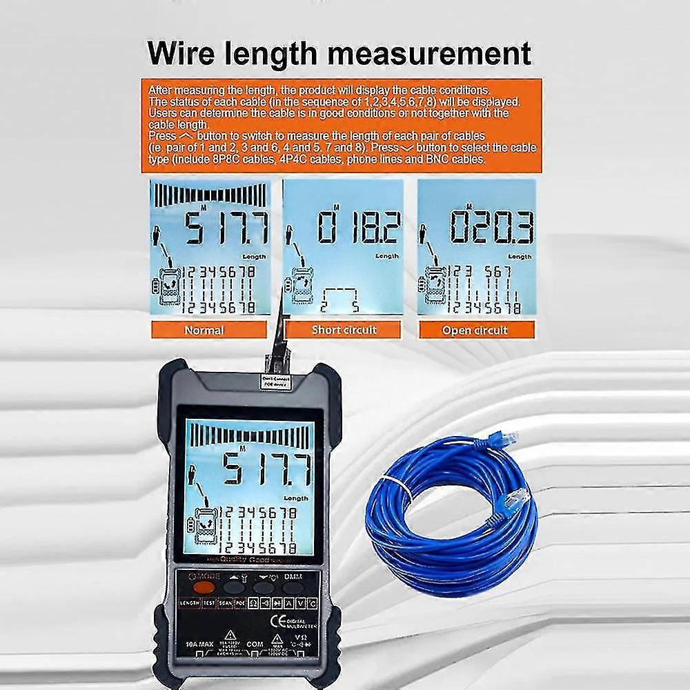 Et618 Cable Er With Lcd Display S Digital Search Poe Cable Wiremap Er Id