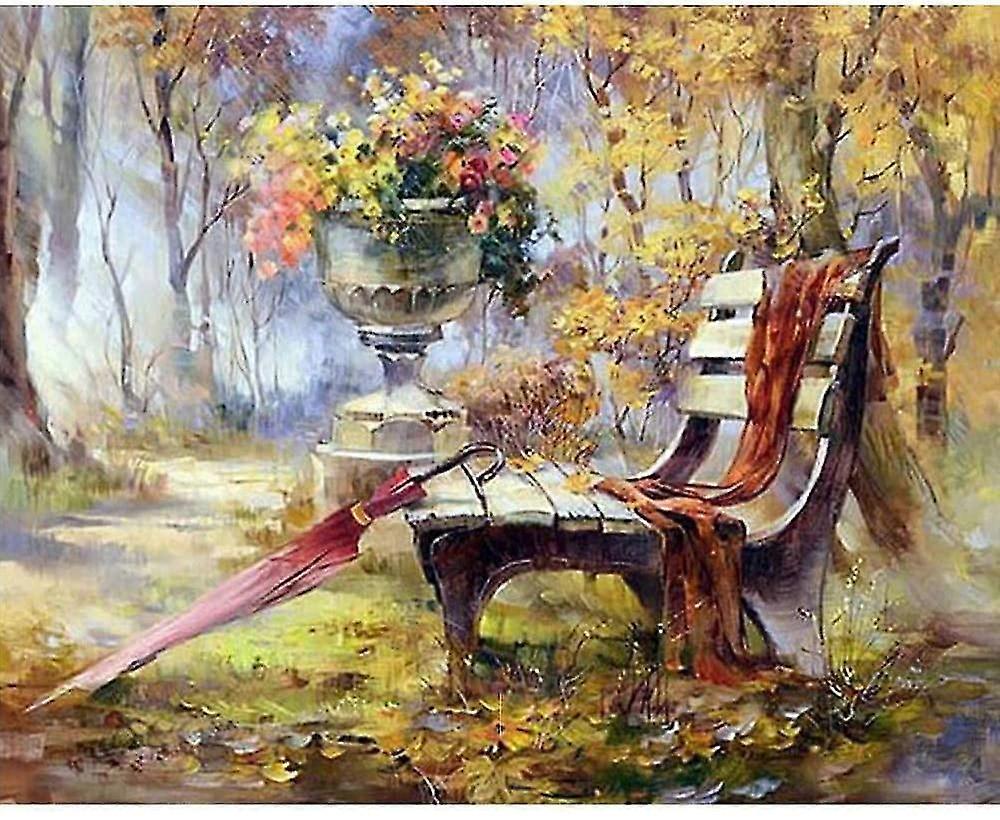 Diy 5D الماس اللوحة حسب عدد المجموعات، بارك مقاعد البدلاء الحفر الكامل الماس اللوحة الفن، عبر غرزة التطريز حجر الراين الجدار ديكور المنزل