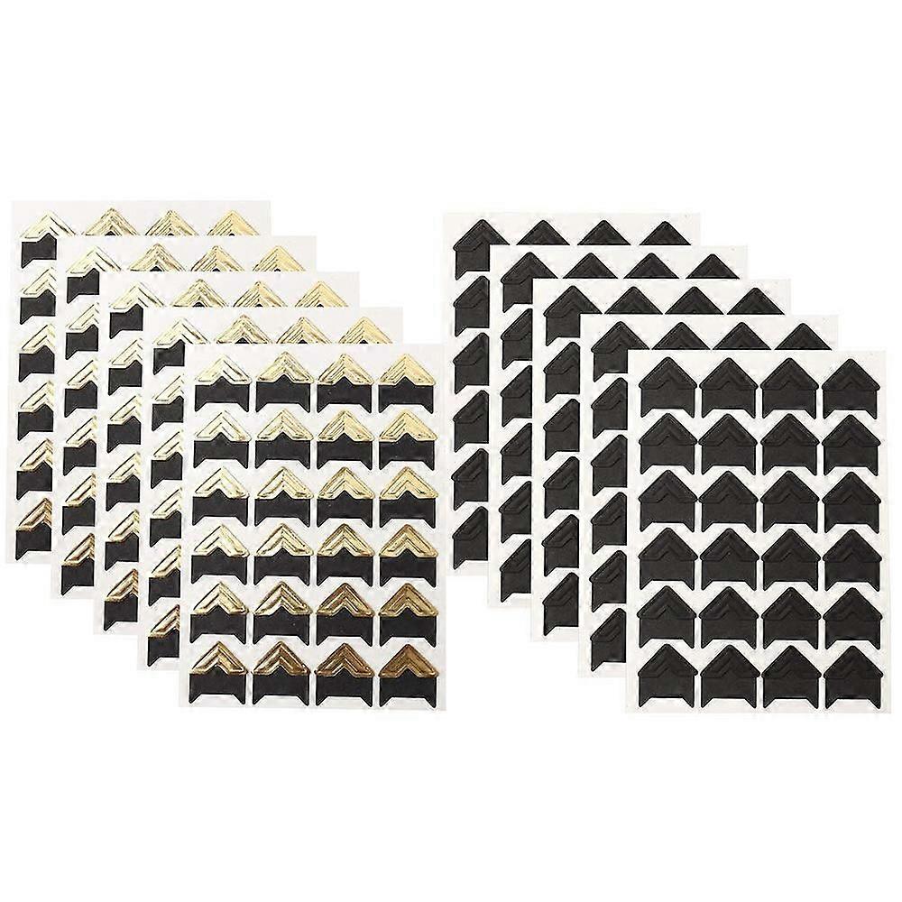 10 Sheets Photo Corners Self Adhesive Stickers, Photo Mounting Paper Corner Stickers For Diy Scrapb