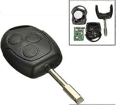 1pcs 3 Button 433mhz Remote Entry Key Fob For Ford/mondeo/fiesta/focus/ka Transit Z