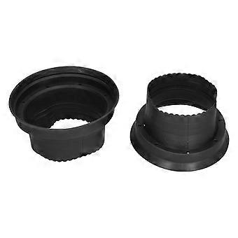 2pcs Audio Haut-Parleur Étanche Couvercle Montage Adaptateur Coussin Isolation Gel De Silice Protection EntretienBlack