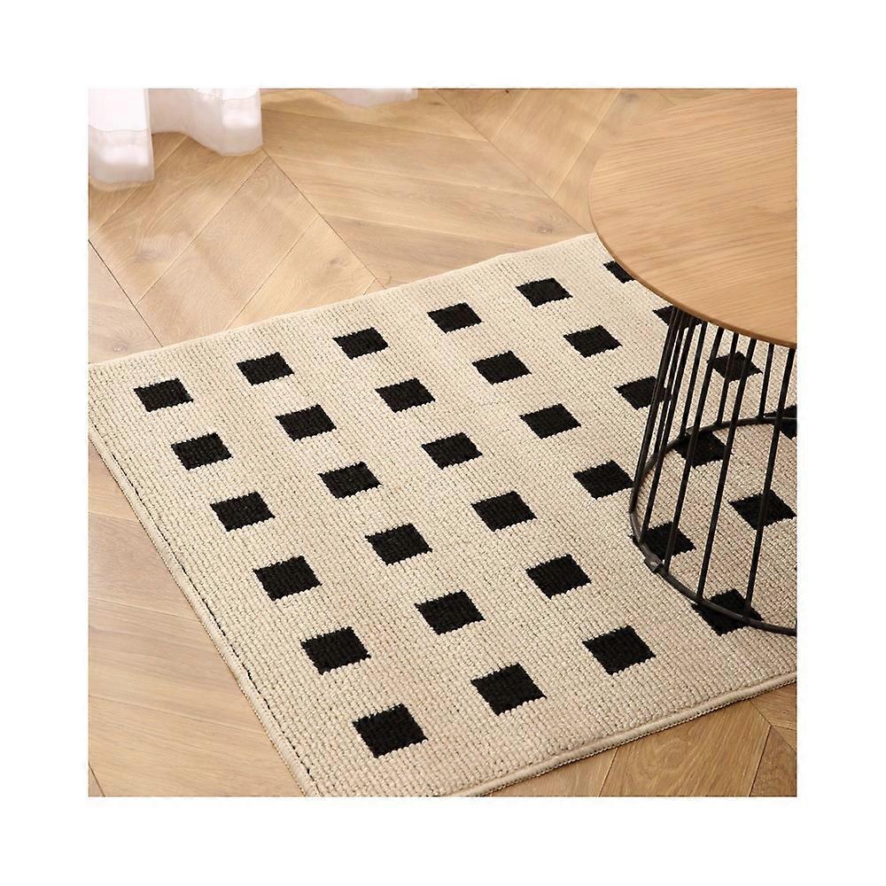Indoor Doormat Dirt Resistant Floor Mats Entryway Rug Low Profile Door Mat Absorbent Scrape Sand Front Door Mat for Home-White base