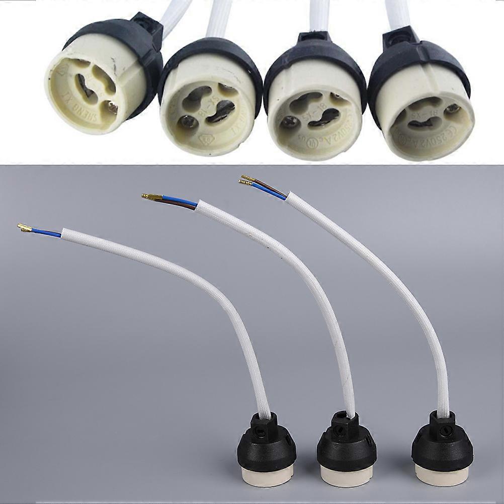 GU10 lamp holder socket base adapter Wire Connector Ceramic Socket for GU10 LED Halogen Light