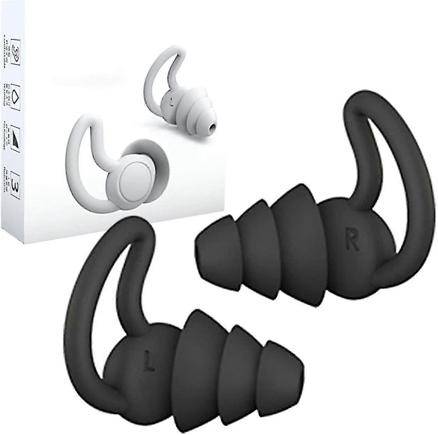 Sleep Earplug,new Upgraded 3-layer Noise Reduction Silicone Earplugs For Swimming Concert Sleep Snor