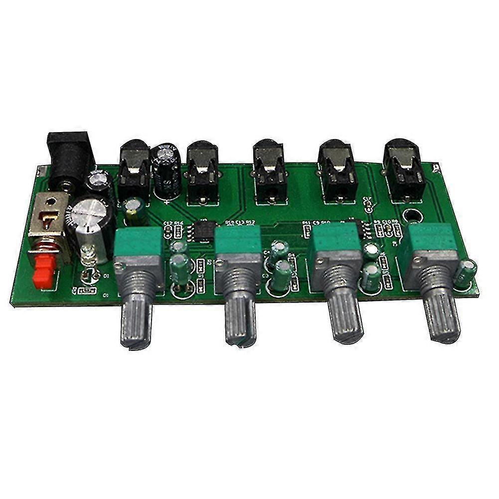 Stereo Mixer (4 Input 1 Output ) Individually Controls Board Diy Headphones Amplifier Board Dc12v