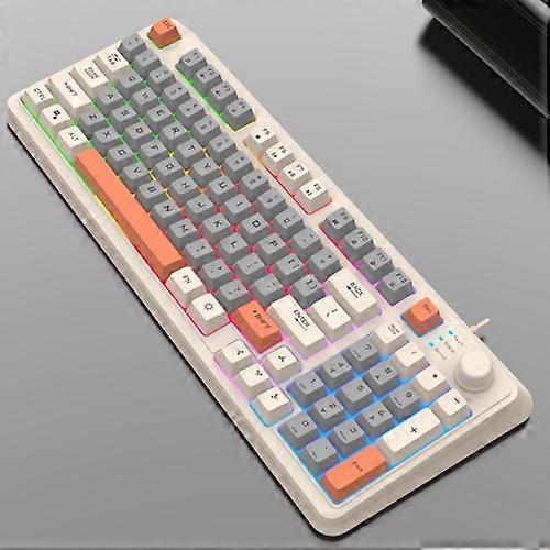 XUNFOX K82 Three-colors 94-Keys Blacklit USB Wired Gaming Keyboard