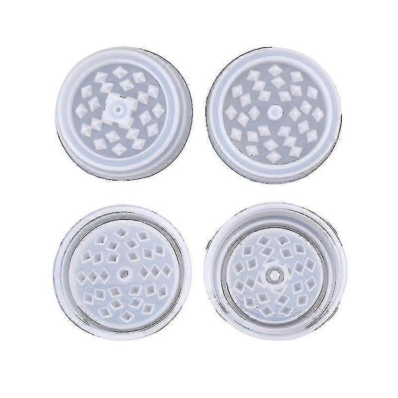 Smoke Grinder Mold Diy Spice Crusher Silicone Grinding Tools Mal (4sets, Wit)
