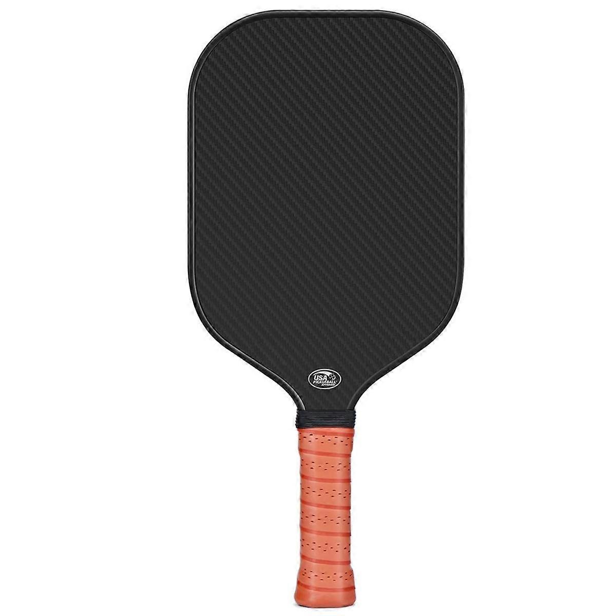16MM Pickleball Paddle 3K Carbon Fiber PP Honeycomb Core Enhanced Power Anti-Slip Hand Grip Paddle Orange