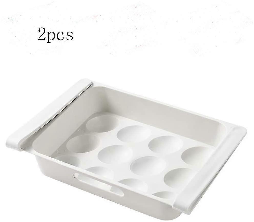 2pcs Fridge Storage Box, Unique Design, Pull-out Drawer, Fridge Holder