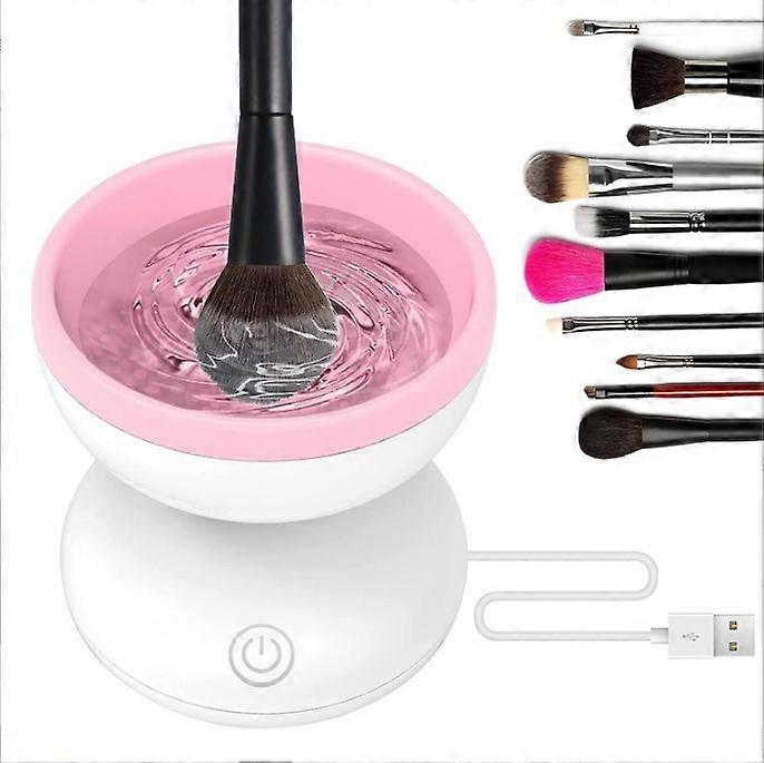 Makeup Brush Cleaning Machine-Quick Cleaning Electric Makeup Brush Machine Pink