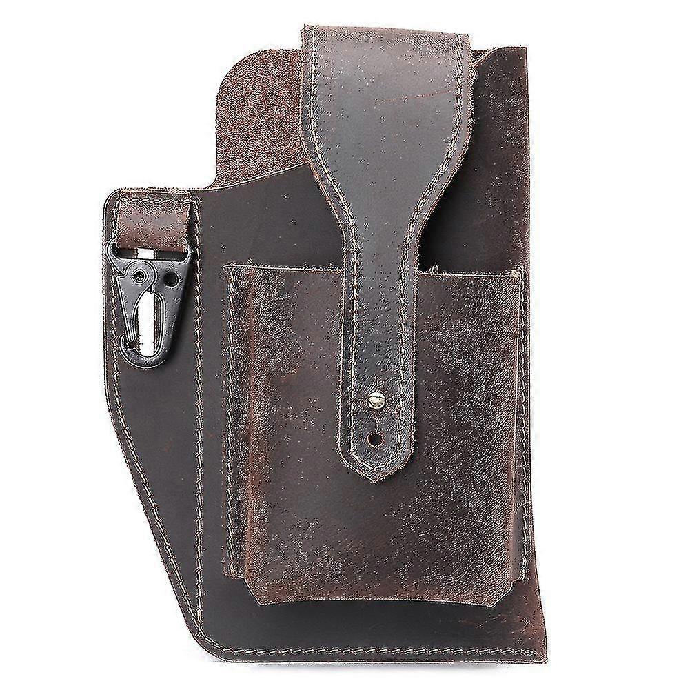 Double-layer Mobile Phone Pockets Can Wear Belt Tool Bag,brown