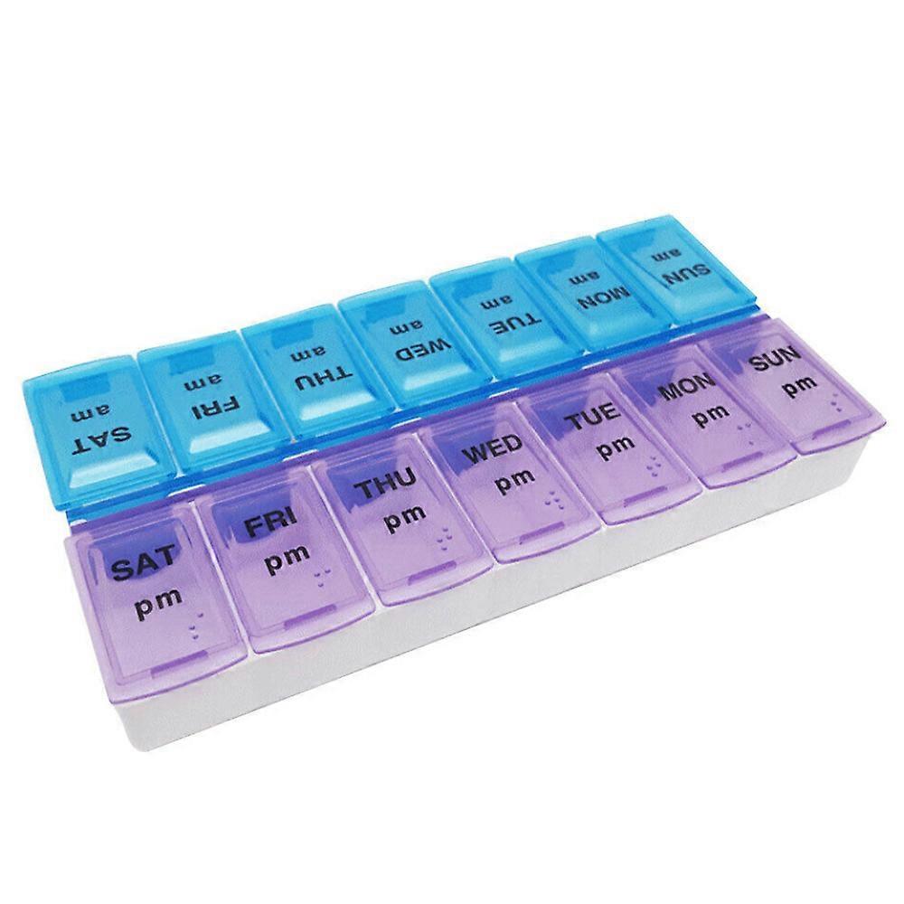 7 Day Pill Box AM PM Holder Tablet Medicine Container Organiser Dispenser Storage Portable