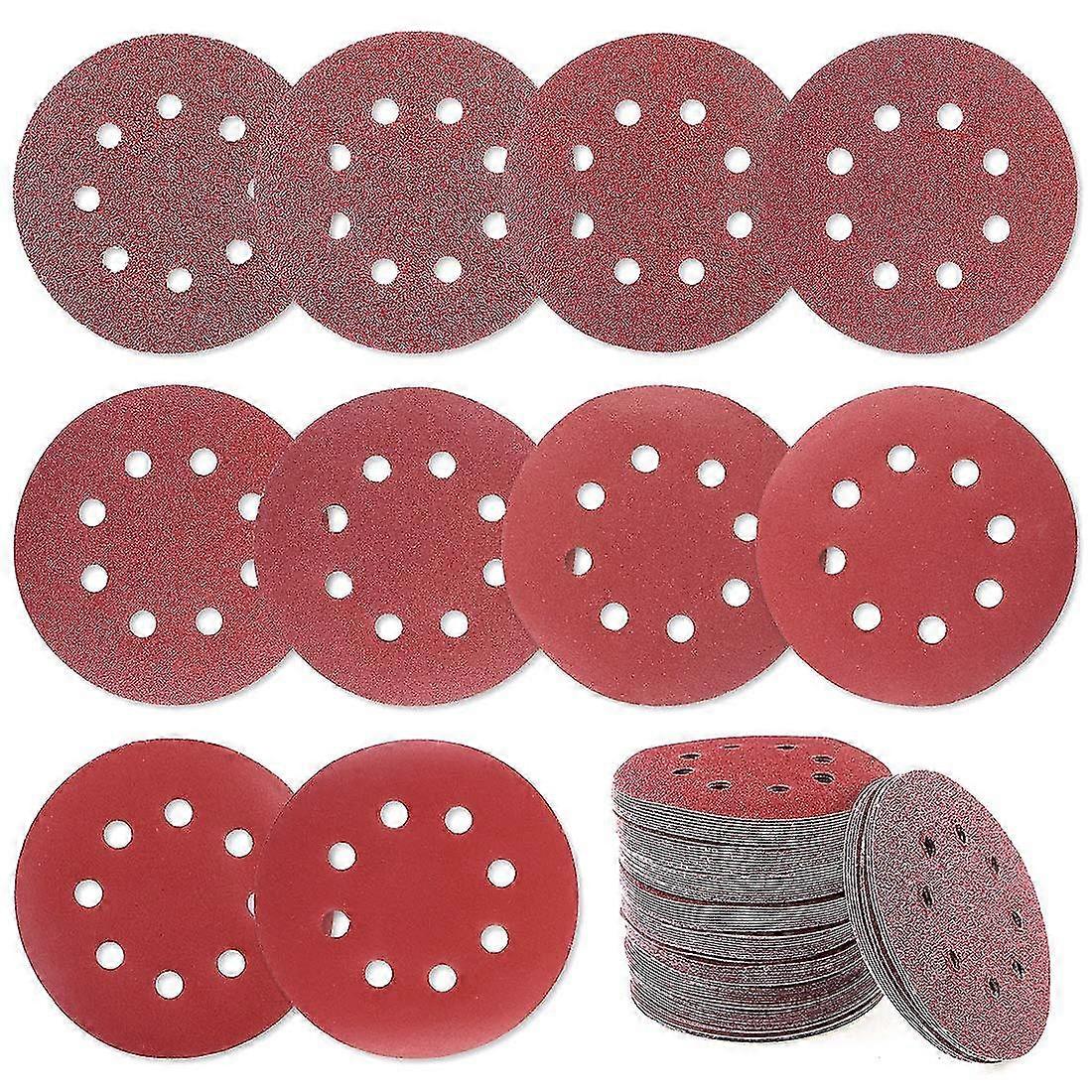 10pcs Lixando Disco Sortimento, 9 polegadas 8 furo gancho sem poeira e loop Sandpaper Sanding Disc Sanding Sheets 150 Grit