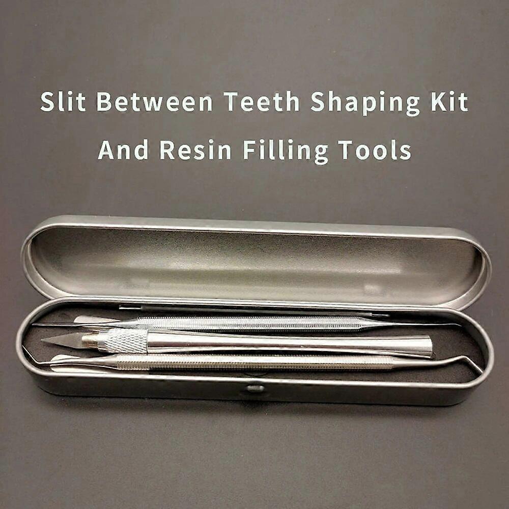 Dental Tools For Shaping Teeth Set Foam Pads Stainless Steel Dentistry Instruments Composite Resin Filling Spatula Diastema