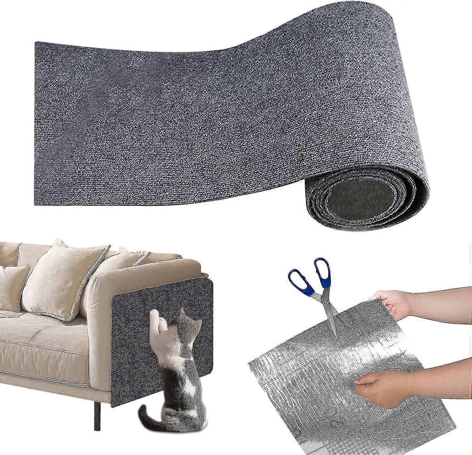 Selvklebende katteklorematte, klorematte for katter, katteklorebrett, kattens klorematte for å beskytte møbler, sofa