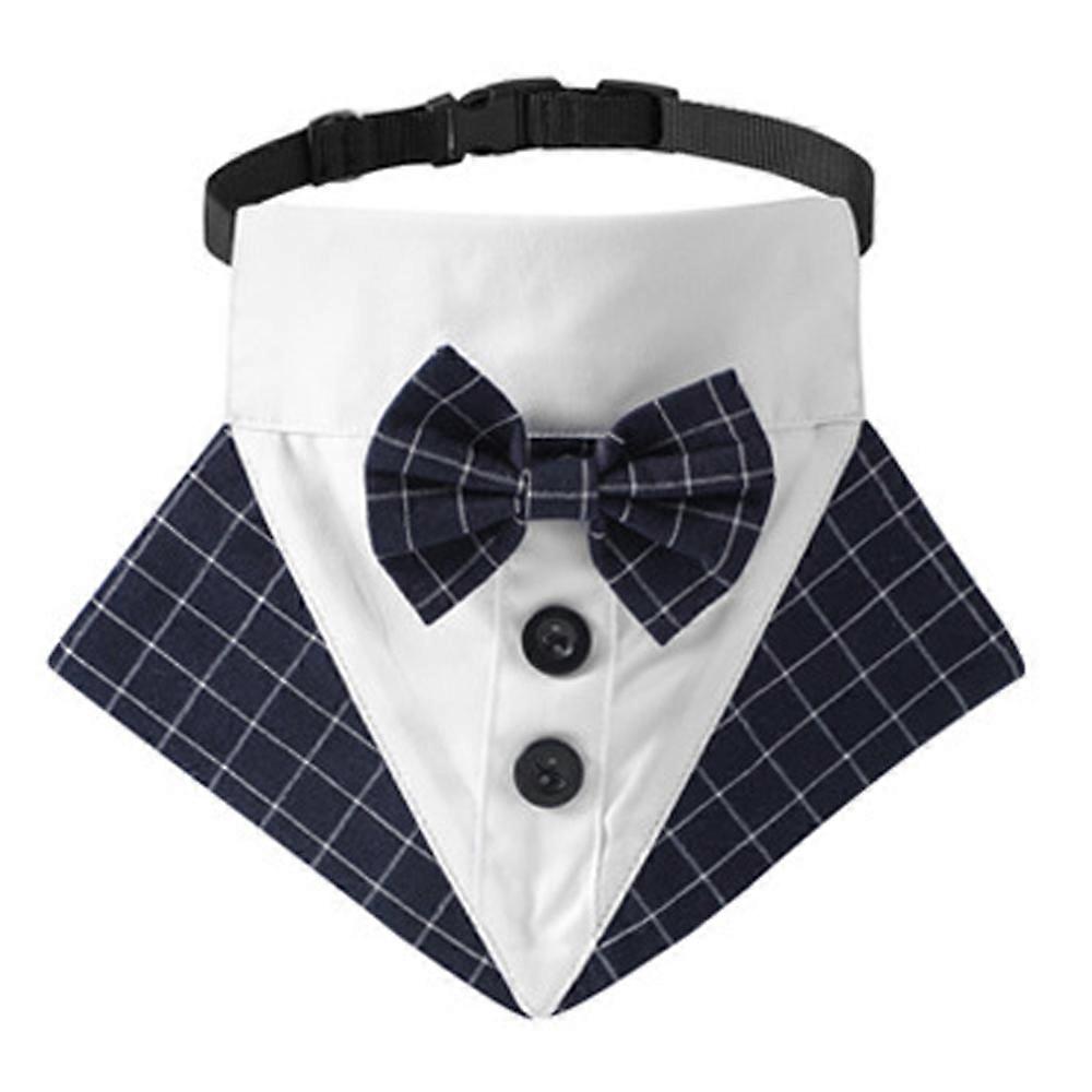 Stylish Dog Collar for Special Occasions - Formal Tuxedo Design with Headband - yellow