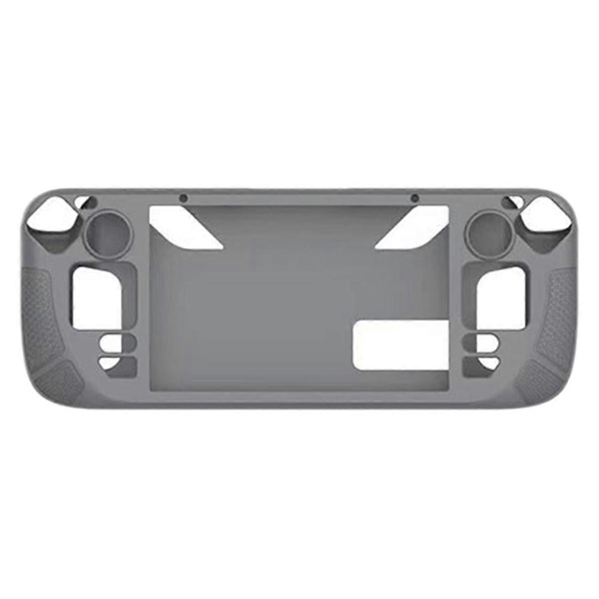 Suitable for SteamDeck OLED Game Console Silicone Case,Handheld All-Inclusive Silicone Protective Case with Stand,Gray