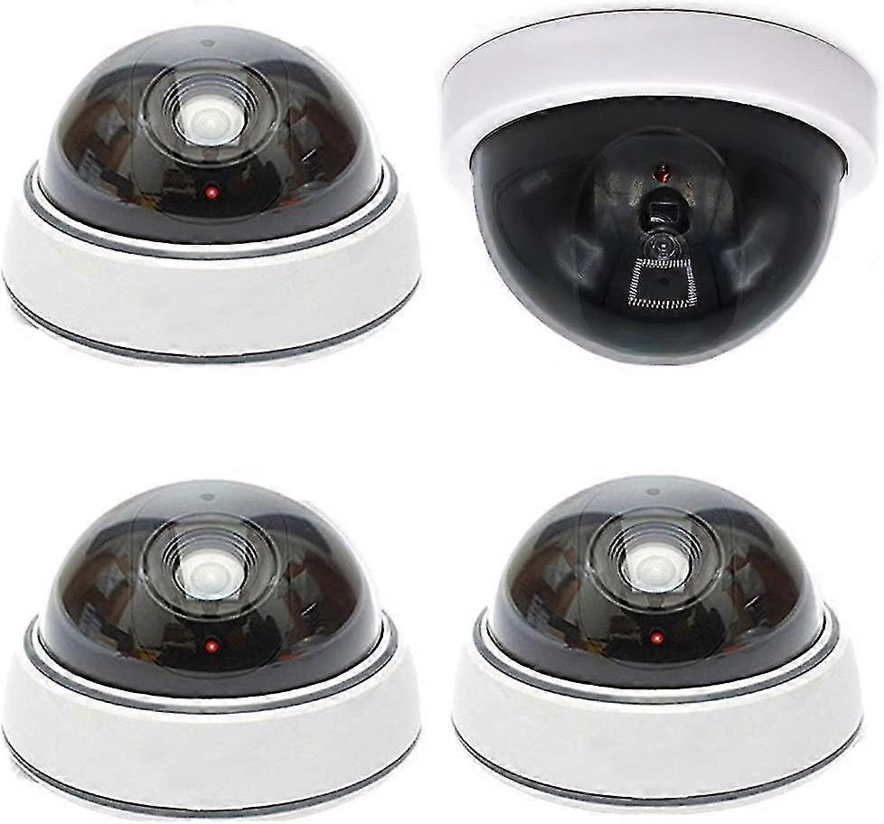 Kryc 4pcs Wireless Dome Dummy Camera Fake Outdoor Security Simulation With Realistic Look Ir Led For Store And Home Security Protection
