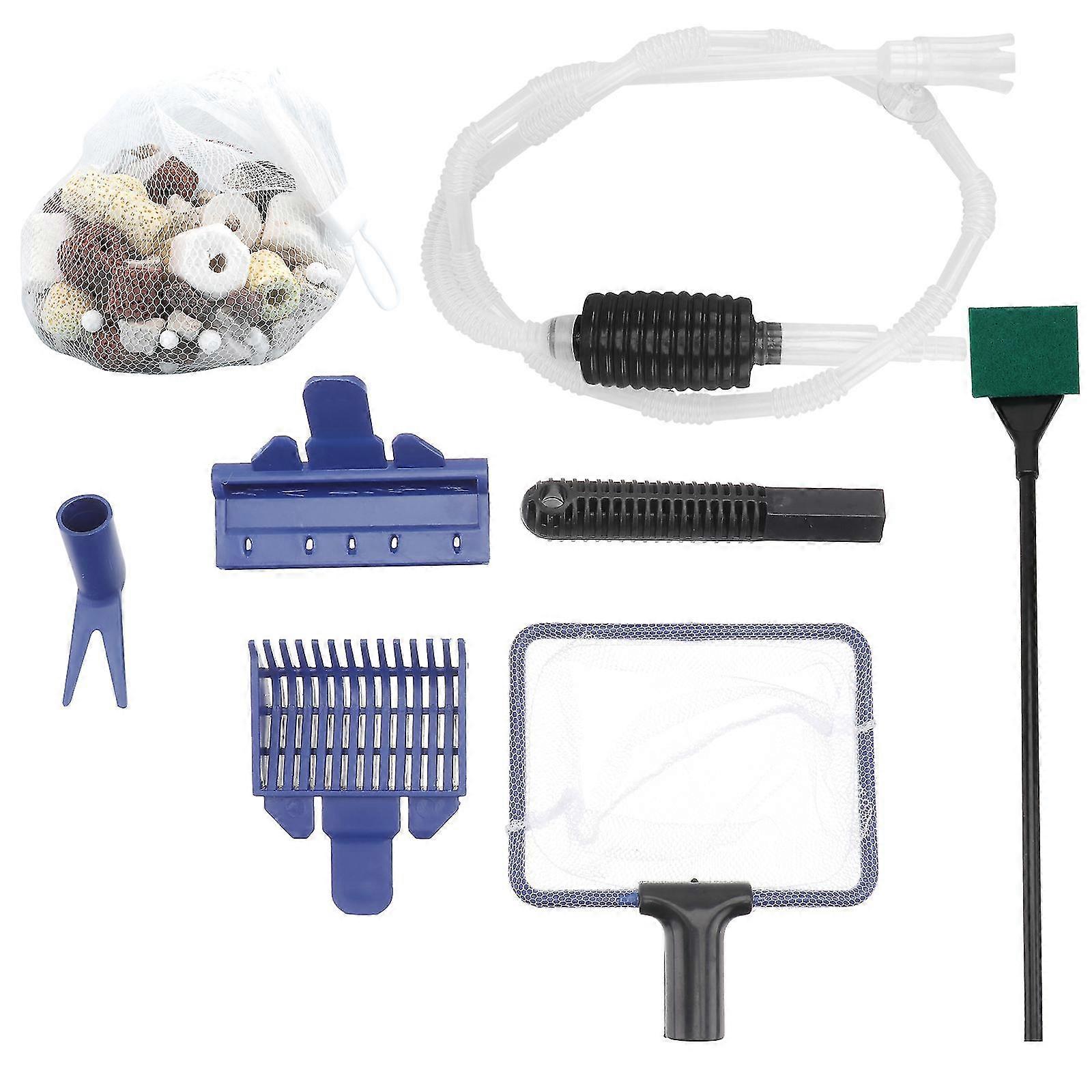 1set خزان السمك الحصى الأنظف حوض السمك مبدل المياه سيفون الرمل الأنظف