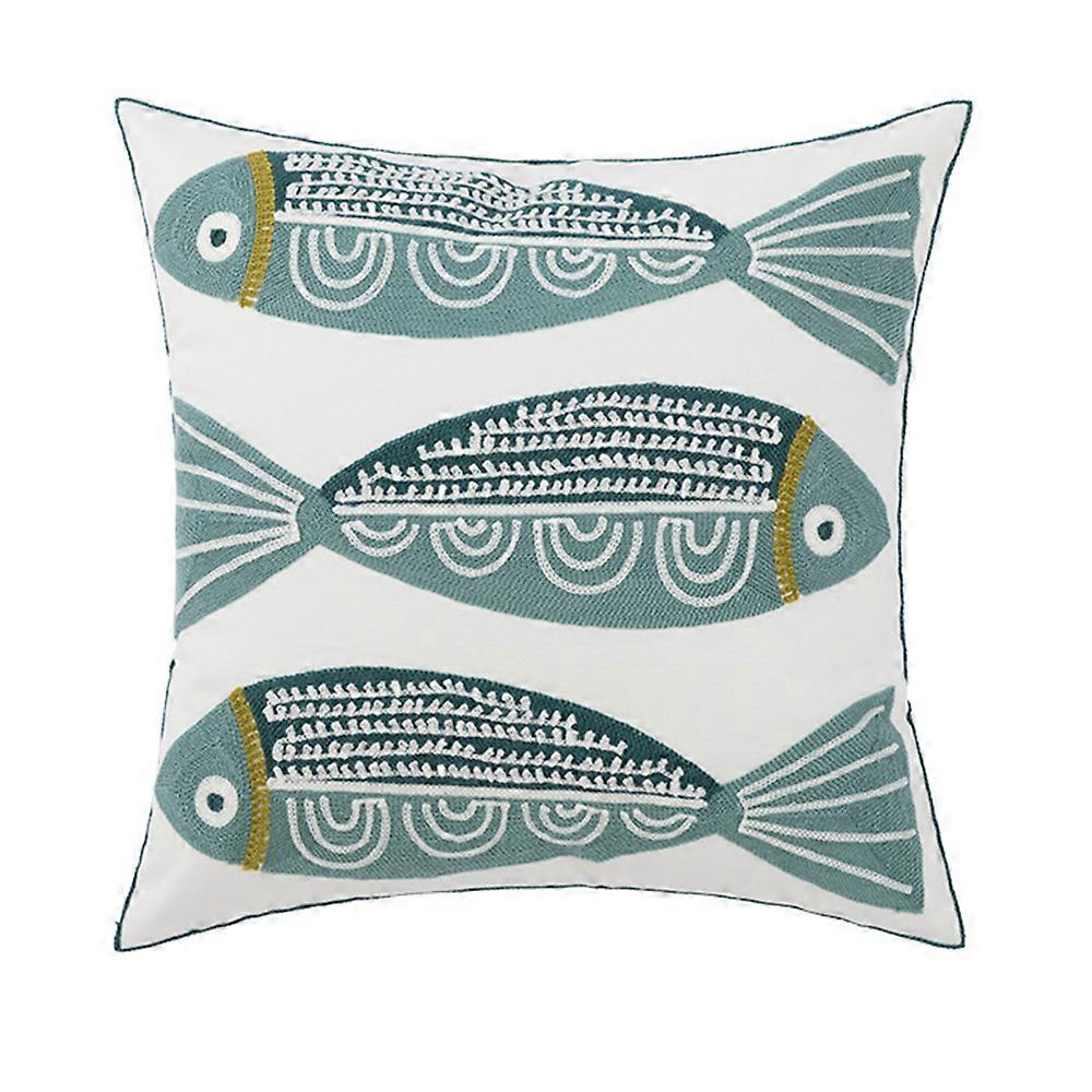 Embroidered Pattern Pillowcase, Simple Textured Cushion Covers, 1PC(45*45cm)