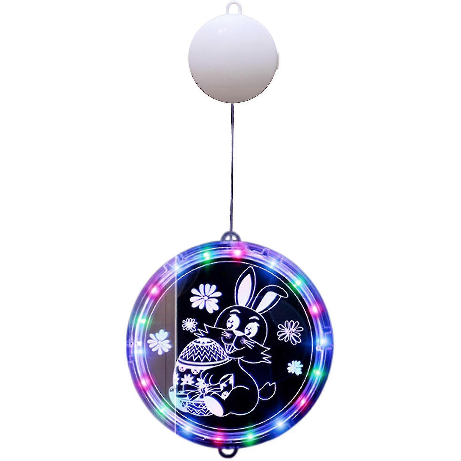 Easter Decorations Easter Window Decoration Lights Battery Operated (Not Include) Easter Indoor Lights Window Hanging Decoration Lights Party Easter