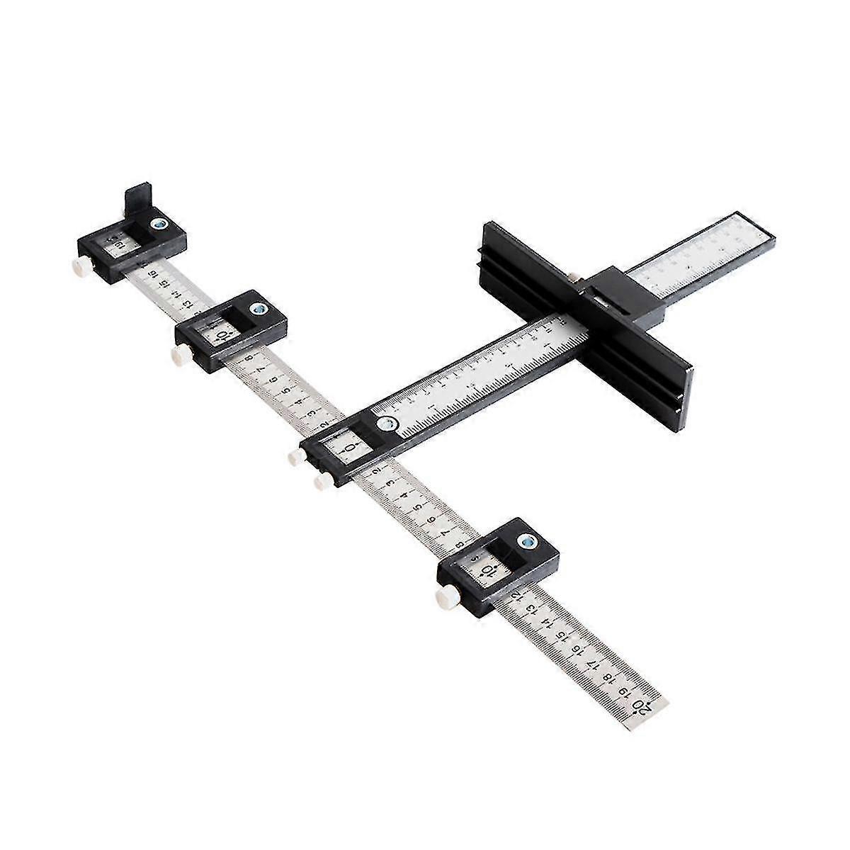 Punch Locator Drill Guide Installation Ruler Wood Woodworking Accessories Hole Cabinet Hardware Jig