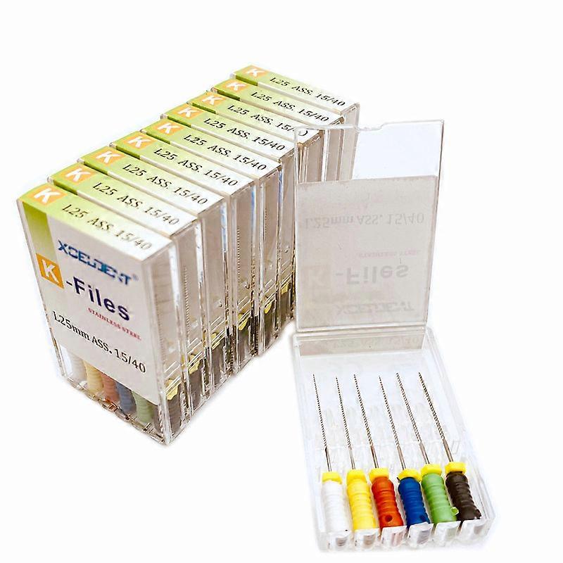 HaKeLai Xceldent 10packs Endodontic Root Canal K Files (Hand Use) Dental K-File 21mm/25mm31mm Files Endodontic Instruments Dentist Tools