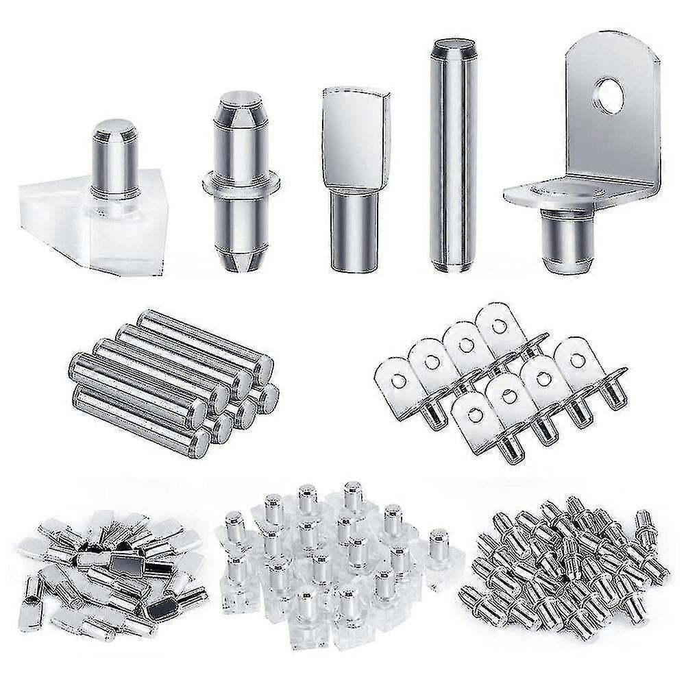 120pcs Shelf Pegs Kit, 5 Styles Shelf Pins Shelf Support Pegs, Cabinet Shelf Pegs Compatible Shelves Bookc
