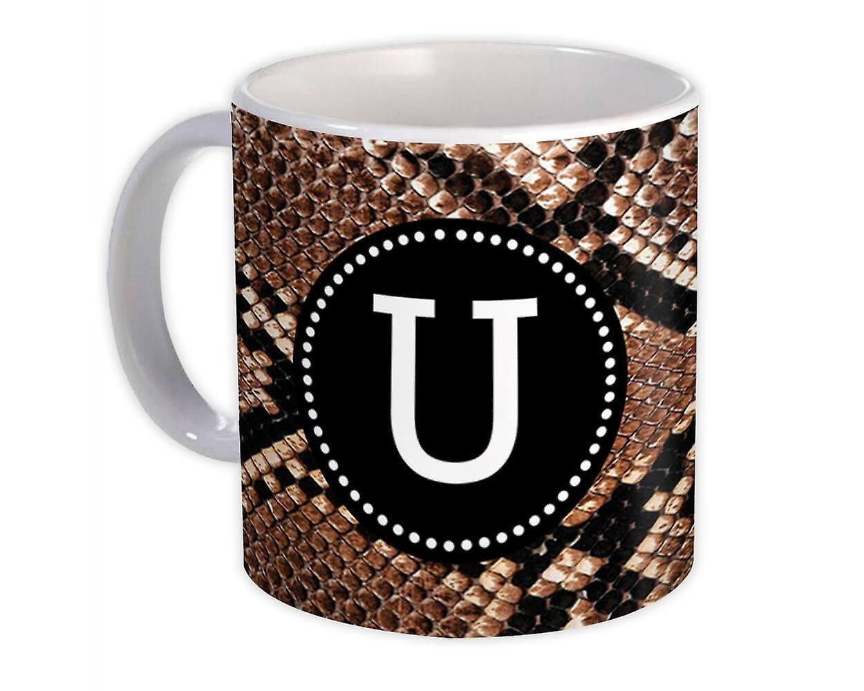 Gave krus: monogram brev u slange