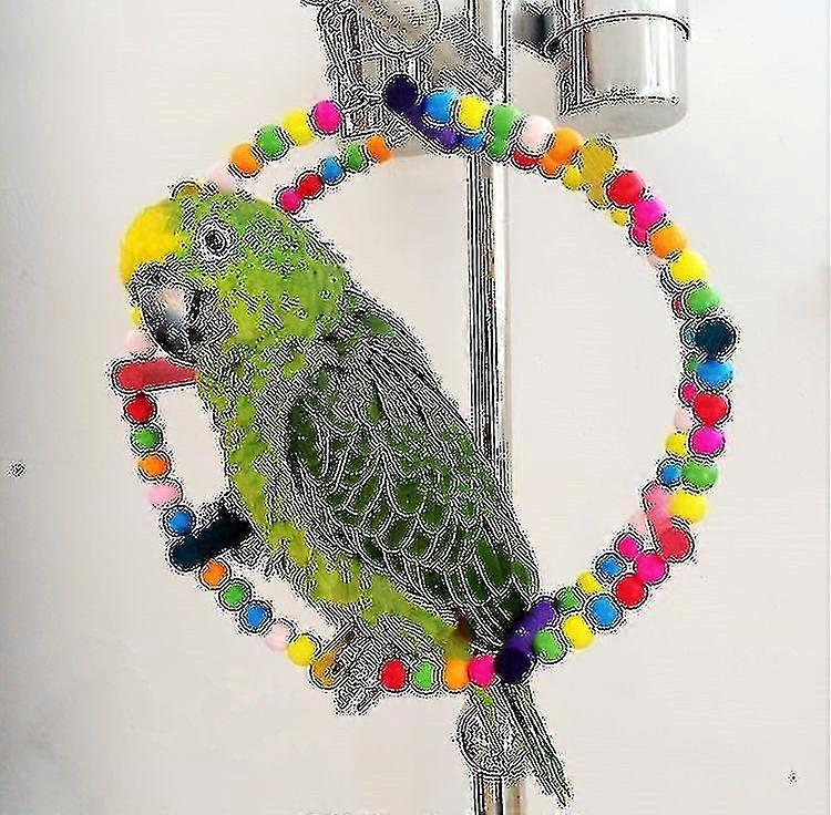 Parrot Bird Arch Climbing Swing Wheel Ring Toy, Size:diameter 15cm