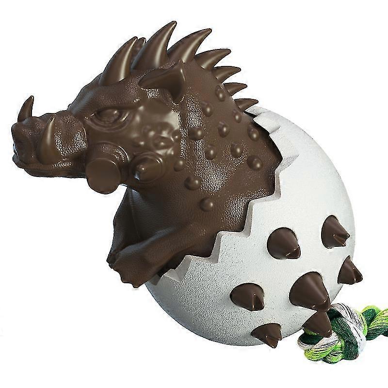 Tough Dog Toothbrush Toy,fun To Chew And Chase Wild Boar Egg Shape With Knot