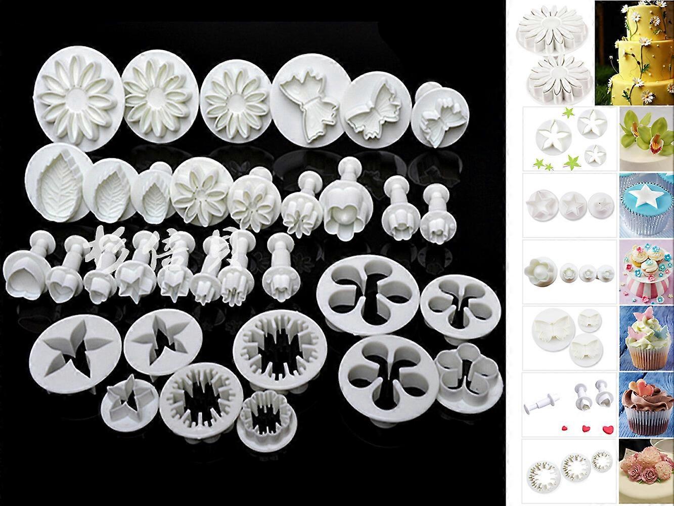 33pcs Plunger Fondant Cutter Cake Tools Cookie Mold Biscuit Mould DIY Craft 3D Bakeware Sets Baking Mold