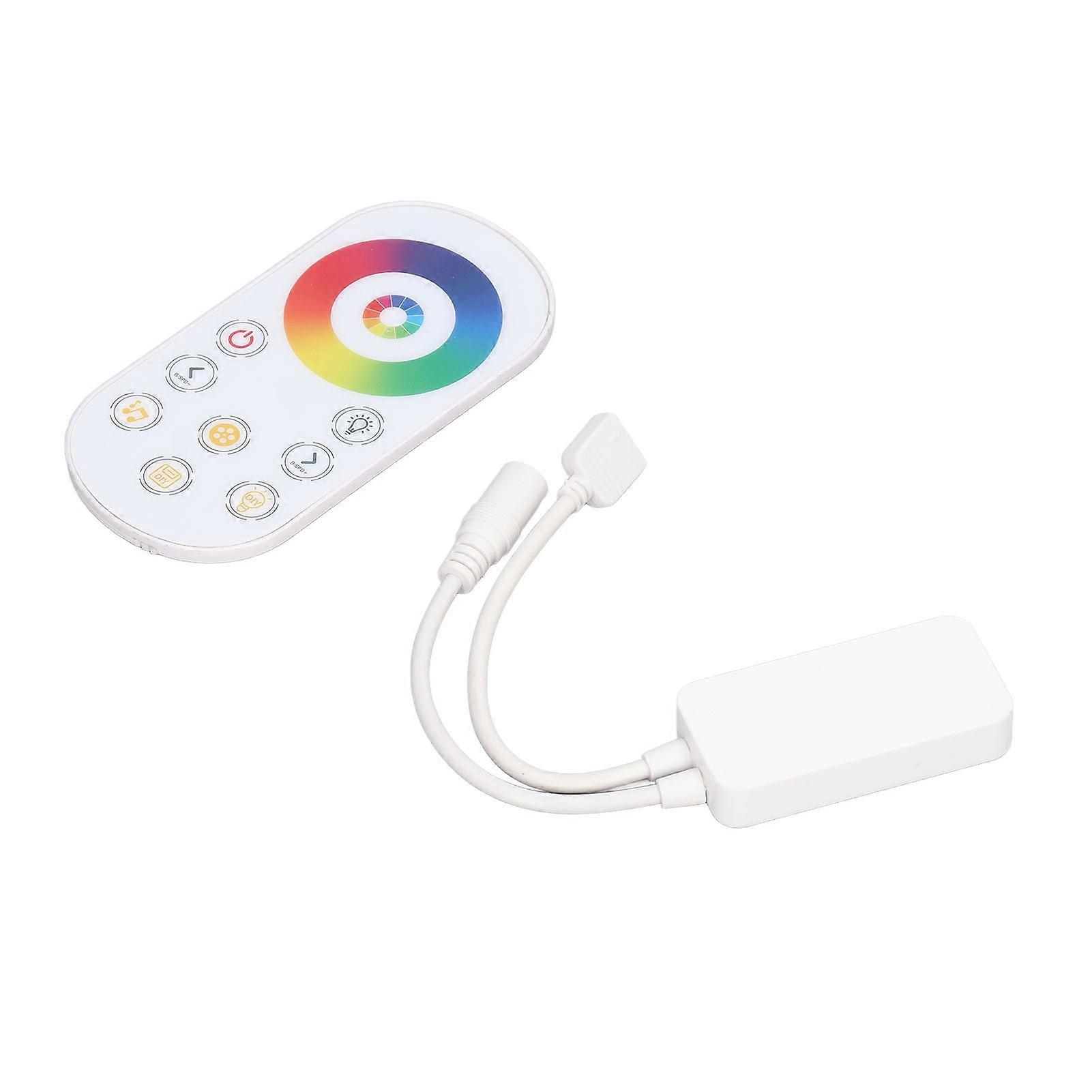 RGB LED Controller RF Remote Touch Color Shortcut Keys DC 5V-24V 27 Dynamic Modes DIY Settings