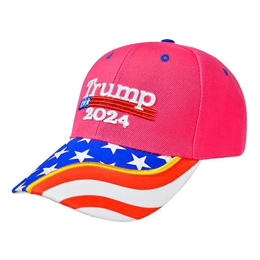 Baseball Cap US Flag Embroidered Trump 2024 Hat Mesh Colorful Adjustable Baseball Cap Suitable Size For Running Workouts And