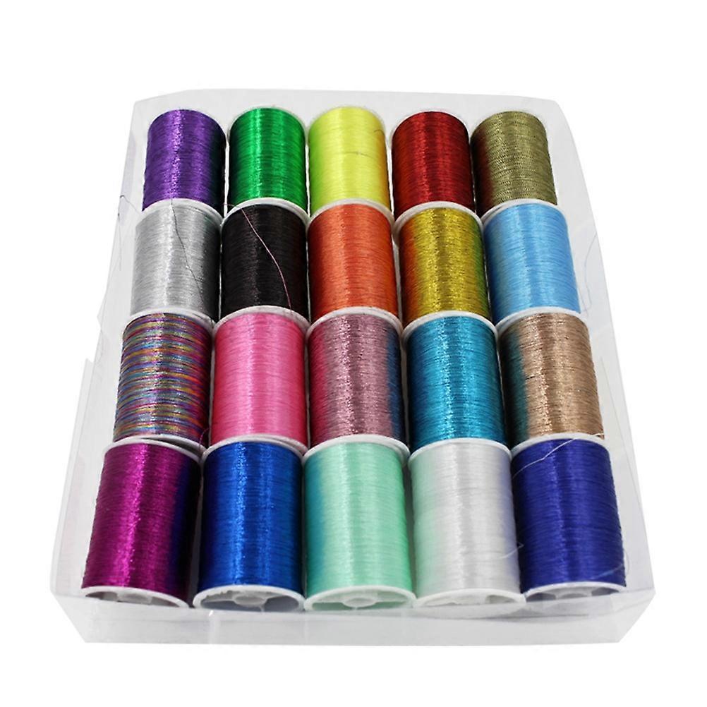 Kit de fils à broder métalliques, portables et manuels, pour la maison (multicolore)