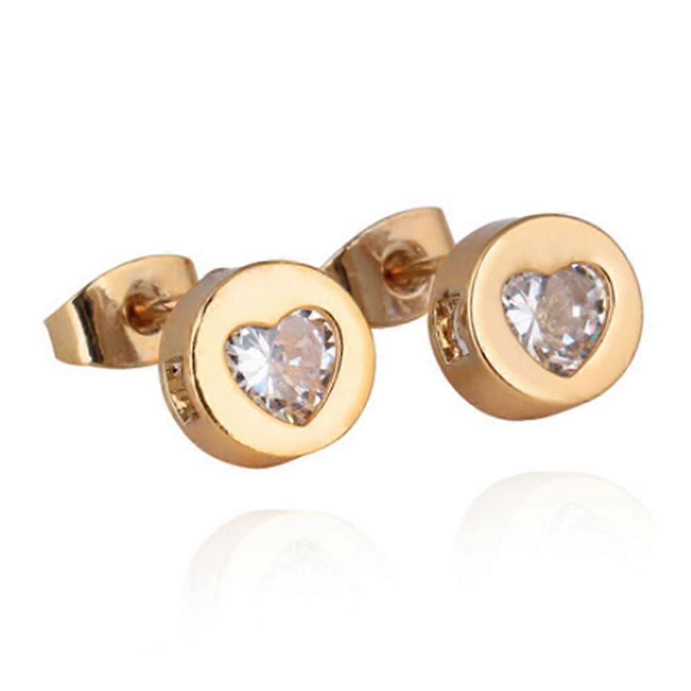 18K Gold Galvanization Austrian Zircon Ear Studs