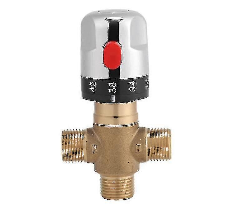 真鍮サーモスタットミキシングバルブ15mm敏感温度パイプ洗面器サーモスタットミキシングバルブバスルーム洗面所キッチンウォッシュ1/2 "-hibn-hibn
