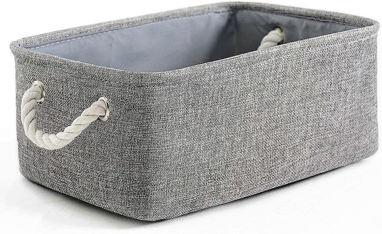 Baskets Boxes Canvas Baskets For Clothes (1x Grey Baskets)