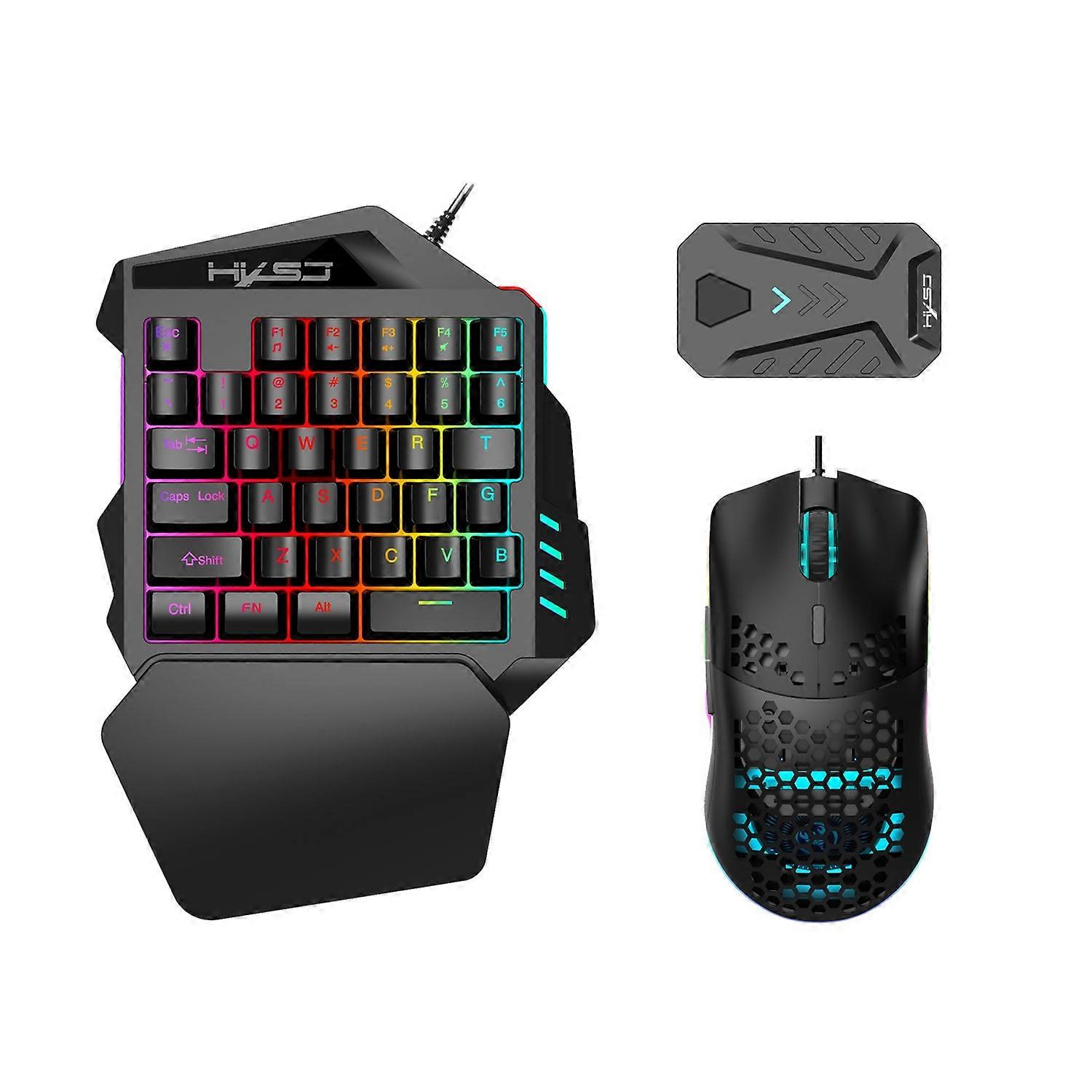 Teclado + Gaming Mouse + Conversor Set