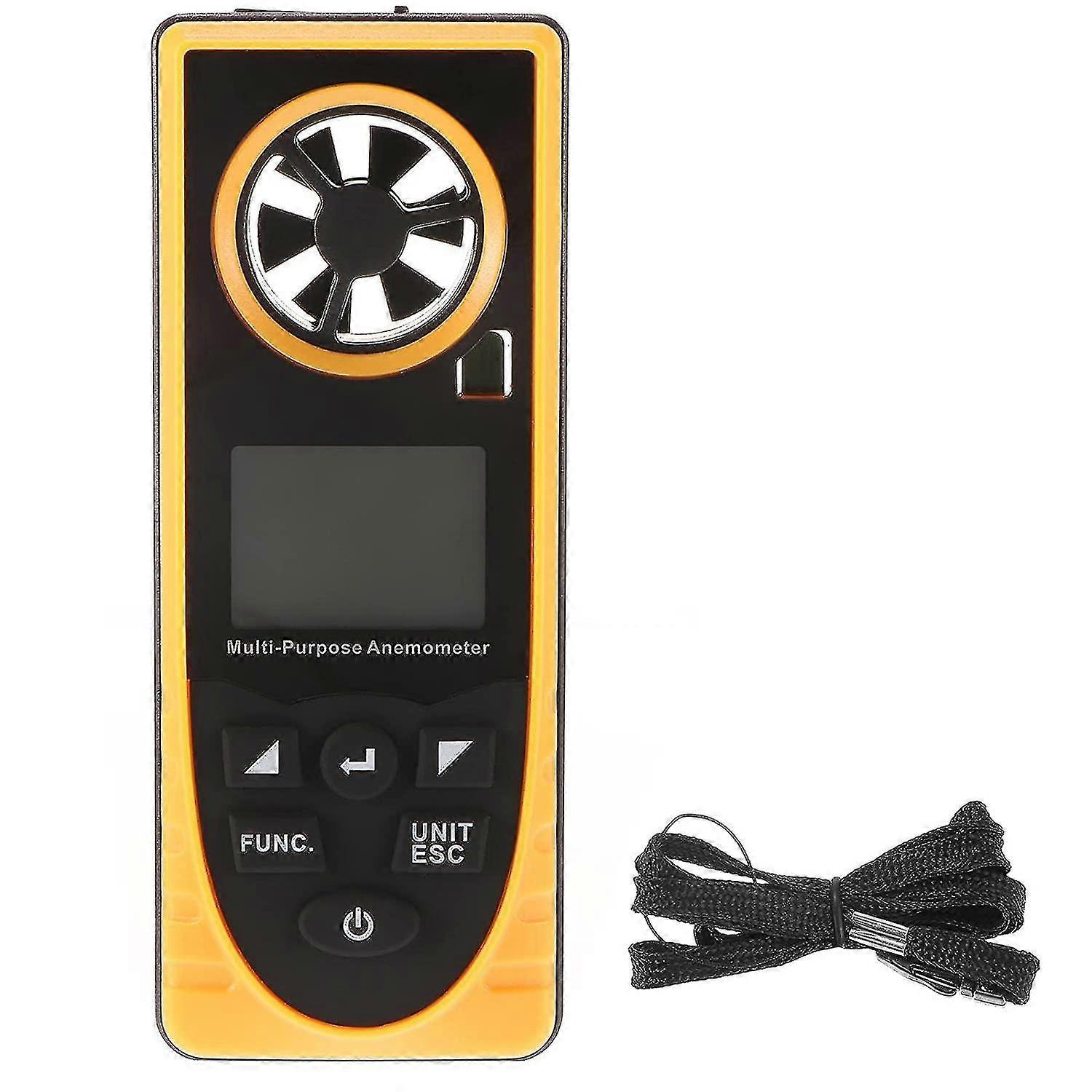 Anemometer, 8 In 1 Handheld Digital Anemometer With Lcd Display, Measuring Wind Speed, Humidity, Altitude And 8 Other Measurement Functions